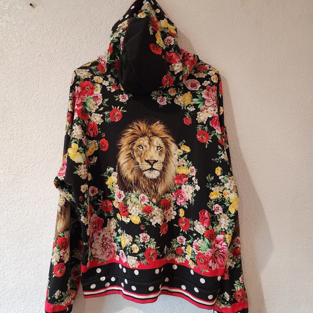 DJ Khaled Khaled Dolce & Gabbana Men's Hoodie With Lion Mix Print Size 50/Large